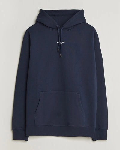 Drôle de Monsieur Classic Slogan Hoodie Navy