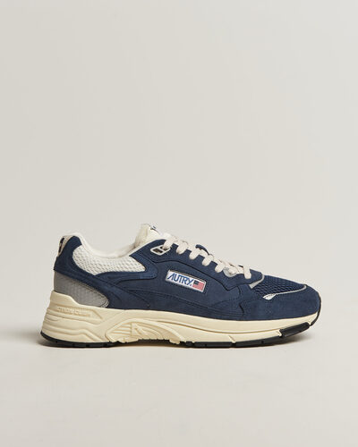 Autry Hyperway Low Suede Running Sneaker Navy