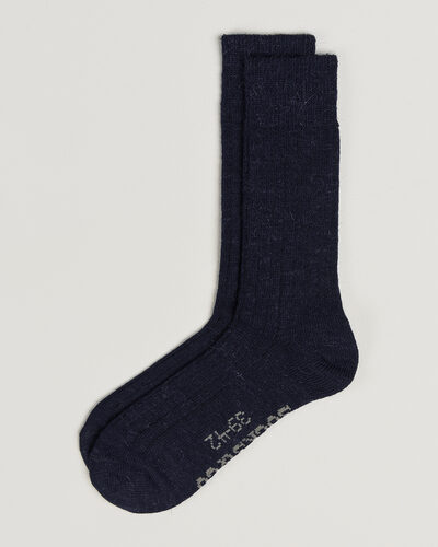 Alpacasocks & Co 2-Pack Ribbed Alpacka Wool Socks Navy