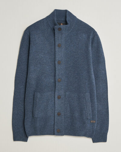 Barbour Lifestyle Essential Patch Zip Through Cardigan Dark Indigo