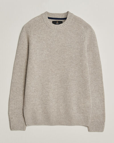 Barbour Lifestyle Newtown Lambswool Crewneck Light Grey Marl