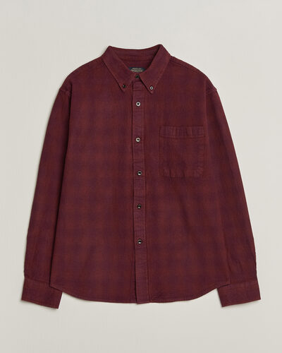 Pendleton Flannel Button Down Shirt Maroon Plaid