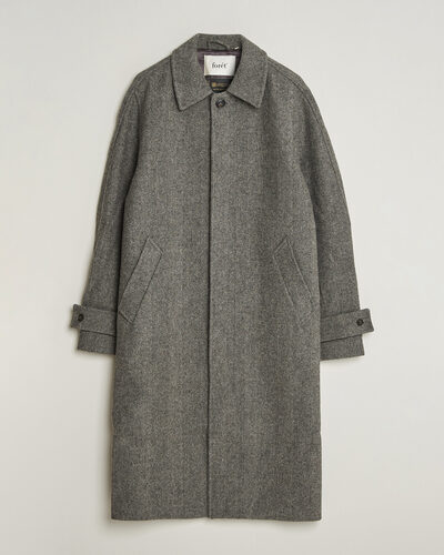 Forét Pine Wool Coat Grey Herringbone