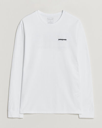 Patagonia P-6 Logo Responsibili LS T-Shirt Fiber White
