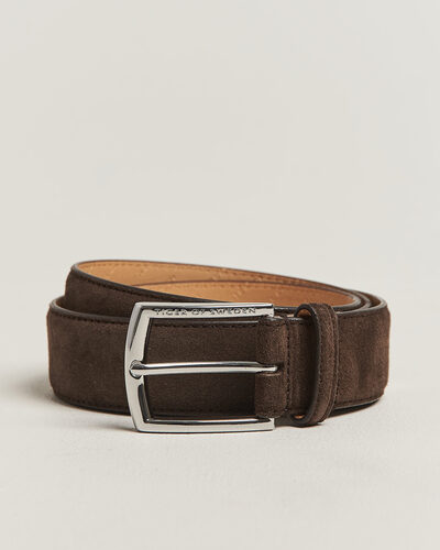 Tiger of Sweden Bergstroms Suede Belt Dark Brown