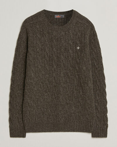 Morris Archard Cable Sweater Brown
