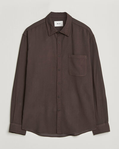 NN07 Deon Viscose Shirt Deep Truffle