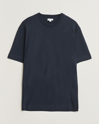 Sunspel Heavy Weight Supima Cotton T-Shirt Midnight Navy