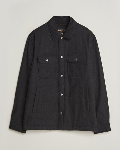 Woolrich Alaskan Wool Light Padded Shirt Jacket Faded Black