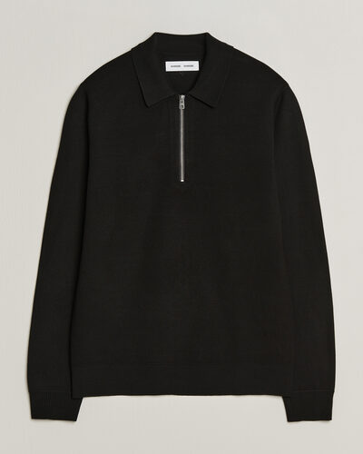 Samsøe Samsøe Matt Half Zip Polo Black