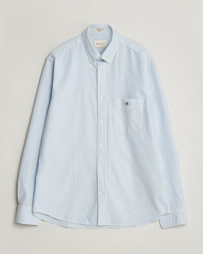 Gant Regular Fit Striped Oxford Shirt College Blue
