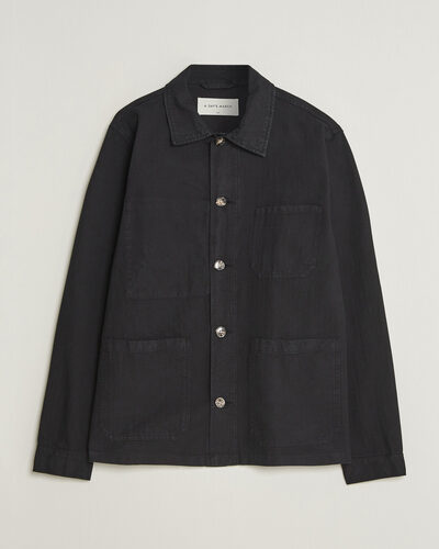 A Day's March Original Herringbone Overshirt Black