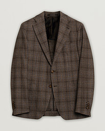 Tagliatore Check Wool Blazer Brown 48