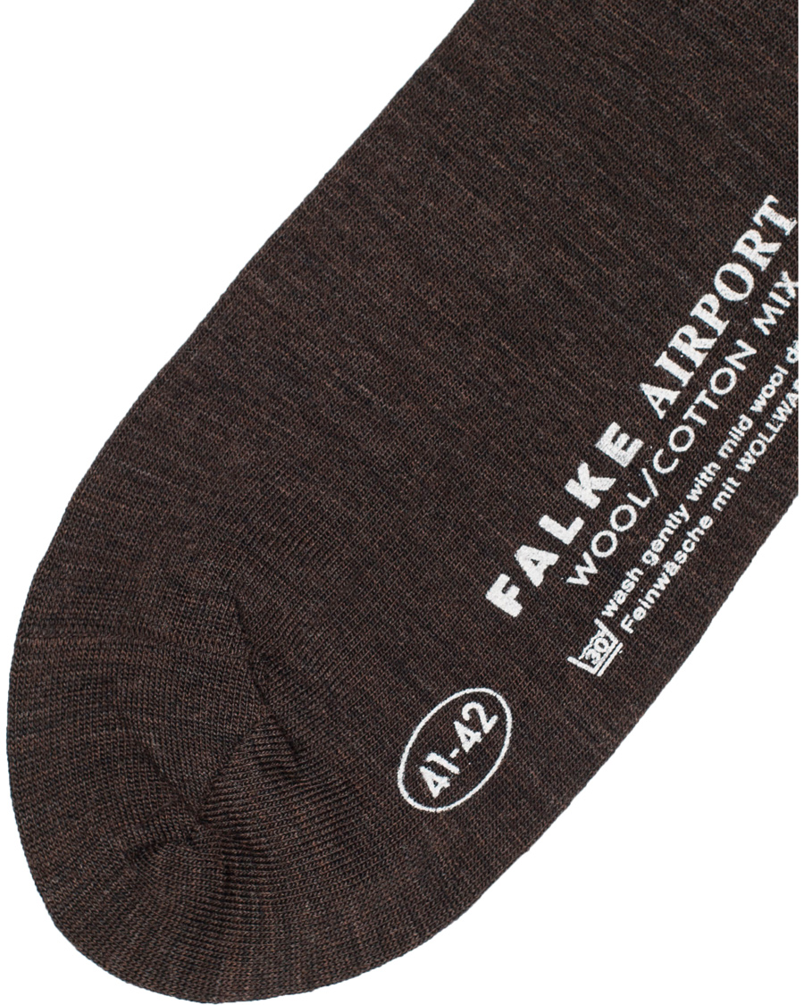Herre | Undertøj | Falke | Airport Socks Dark Brown Melange
