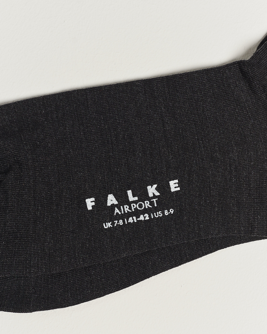 Herre | Tøj | Falke | Airport Socks Anthracite Melange