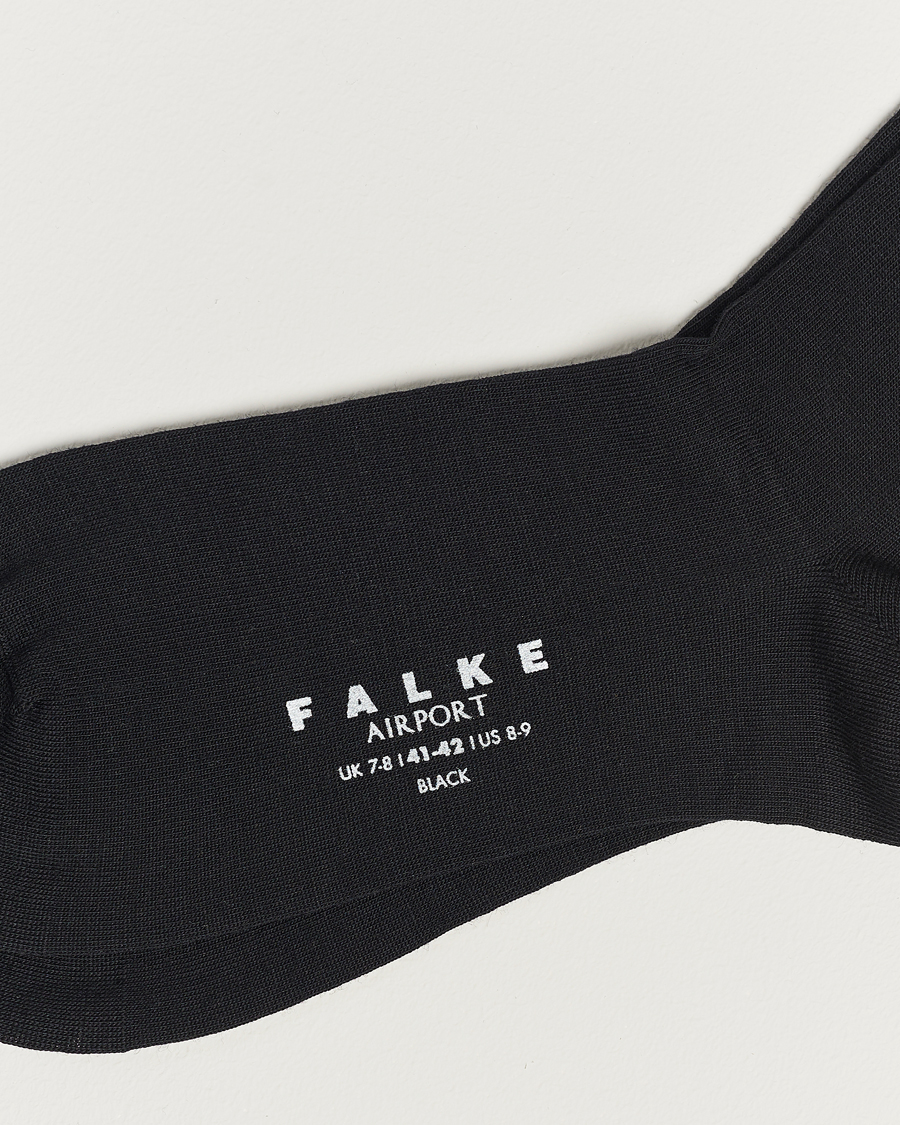 Herre | Knæstrømper | Falke | Airport Knee Socks Black