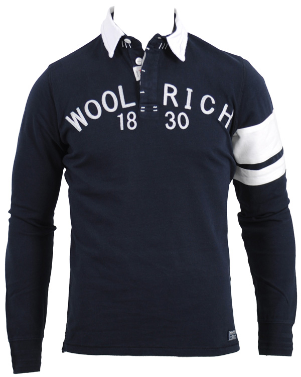 Herre | Trøjer | Woolrich | Logo Rugby Navy