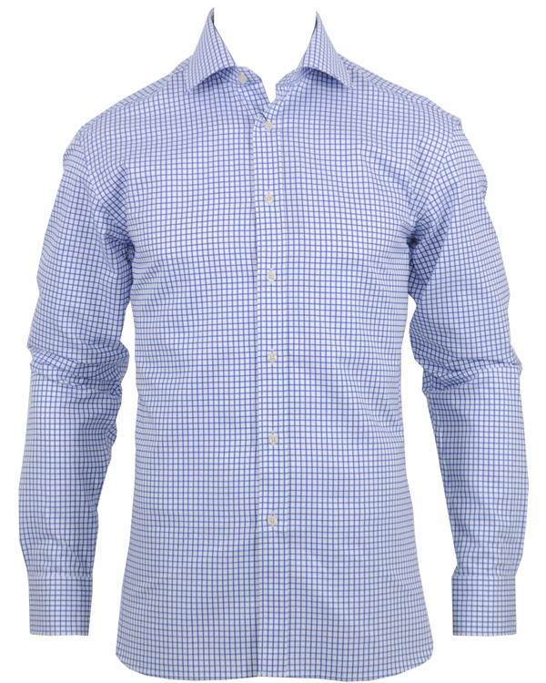 Herre | Skjorter | Oscar Jacobson | Regular Fit Skjorta Cut Away Blue