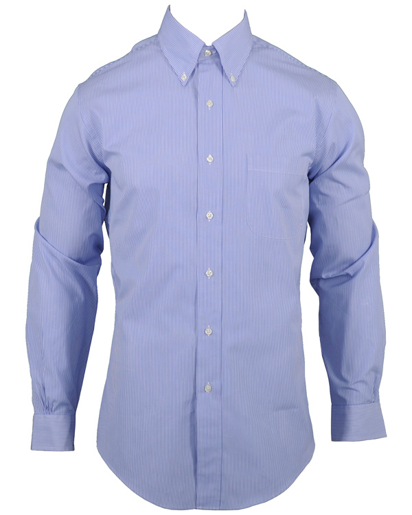 Herre | Skjorter | Brooks Brothers | Shirt Slim Fine Line Blue
