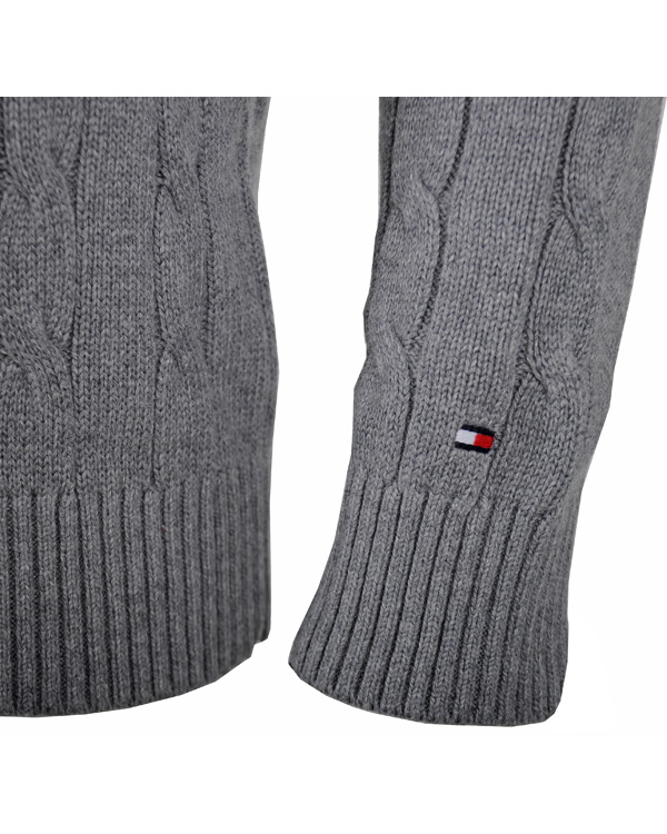 Herre | Trøjer | Tommy Hilfiger | Classic Cable C-Nk Cf Silver Fog