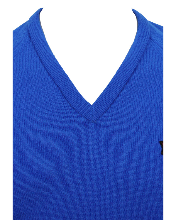 Herre | Trøjer | Lyle & Scott | Knitted V-Neck Pullover Snorkel Blue