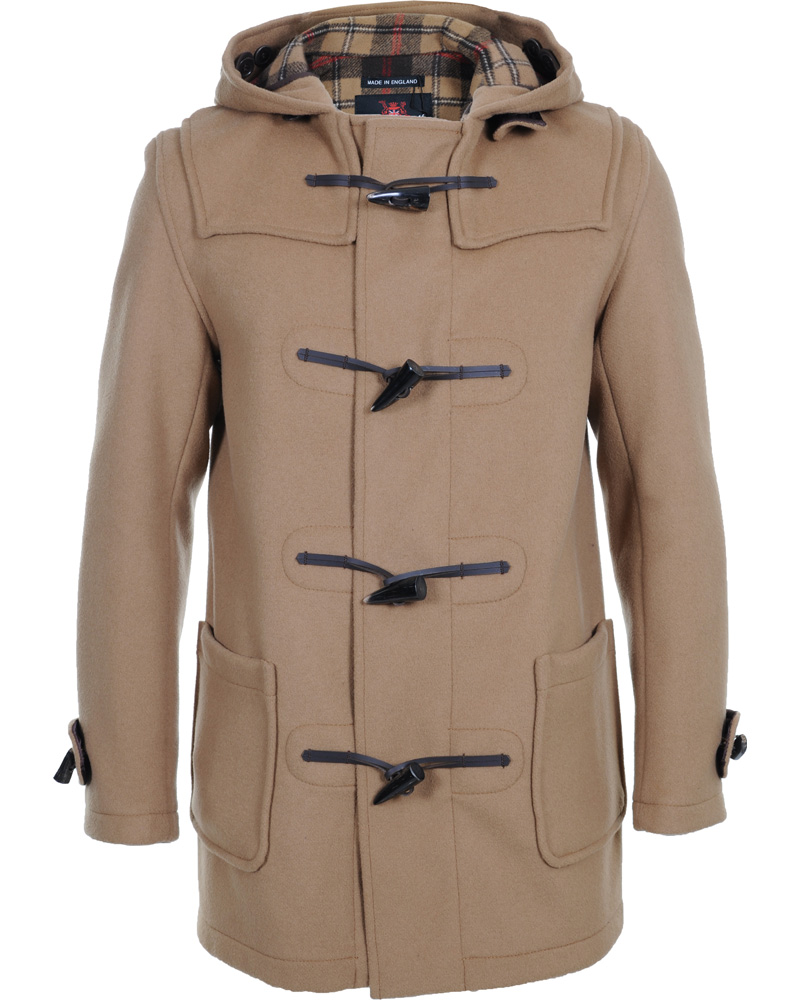 Herre | Jakker | Gloverall | Mens Mid Length Duffle Coat M3251C New Tan