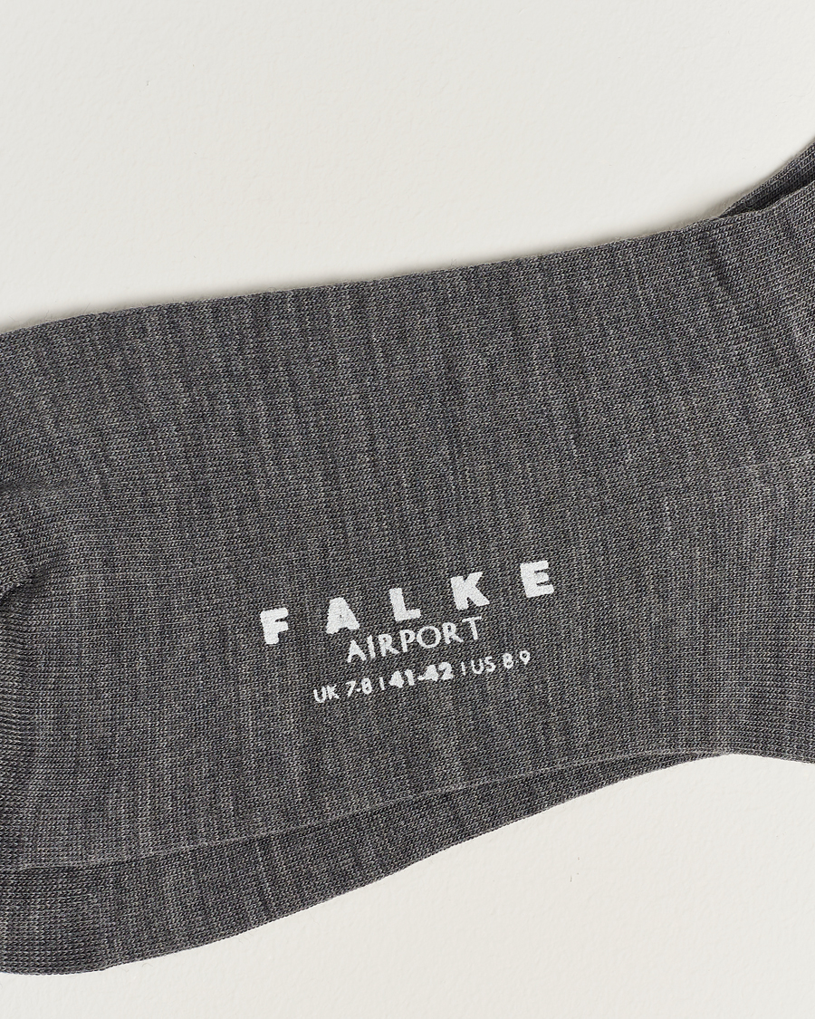 Herre | Almindelige sokker | Falke | Airport Socks Grey Melange