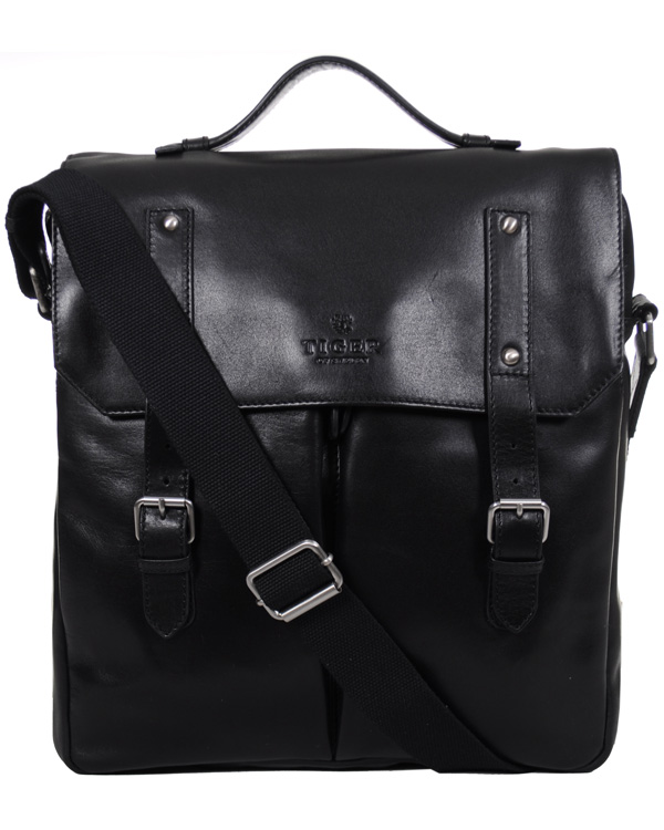 Herre | Tiger of Sweden Leather Computer Bag Black | Tiger of Sweden | Leather Computer Bag Black