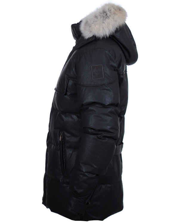 Herre | Jakker | Belstaff | Aviator Cricket Down Jacket Black/Brown
