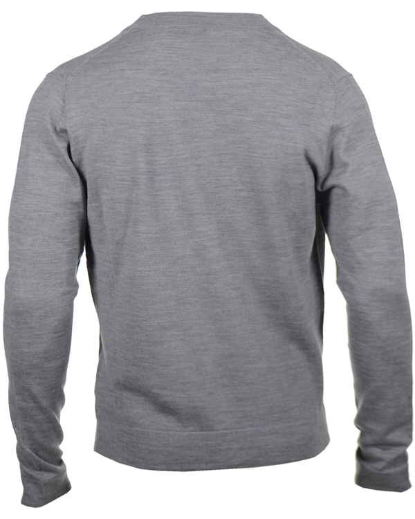 Herre | Trøjer | Filippa K | Fine Merino V-Neck Cardigan Grey Melange
