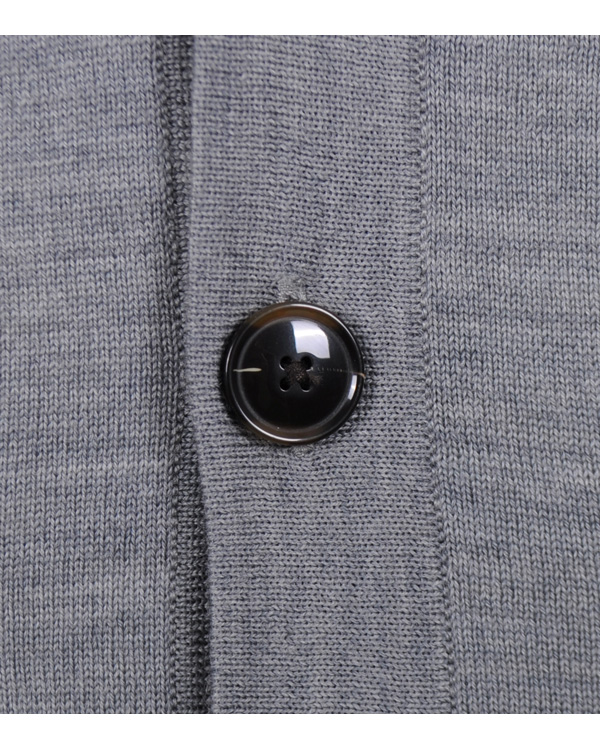 Herre | Trøjer | Filippa K | Fine Merino V-Neck Cardigan Grey Melange