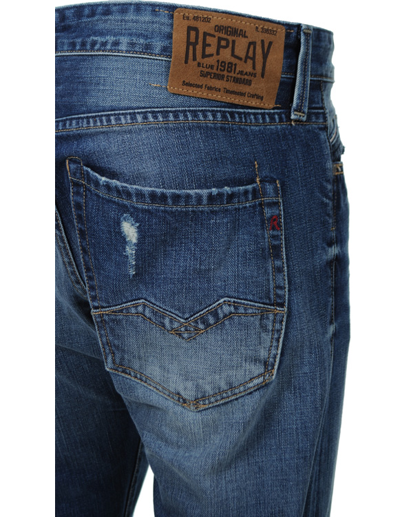 Herre | Bukser | Replay | Waitom M983 Jeans Flat Finish Denim