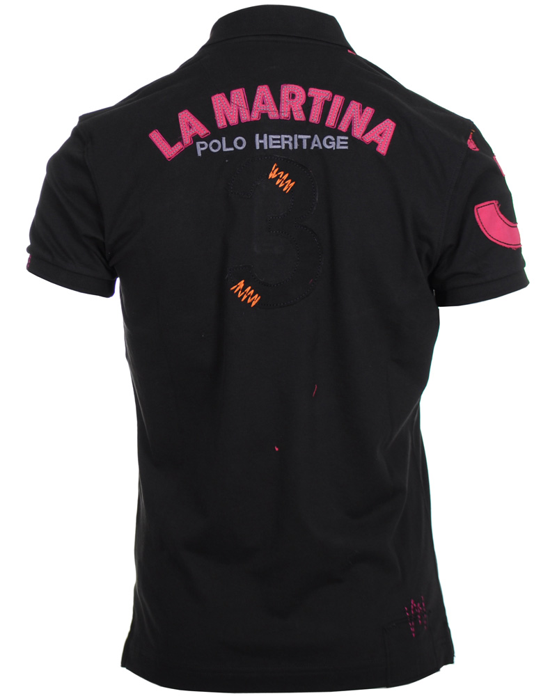 Herre | Polotrøjer | La Martina | Replica Piquet Stretch Black
