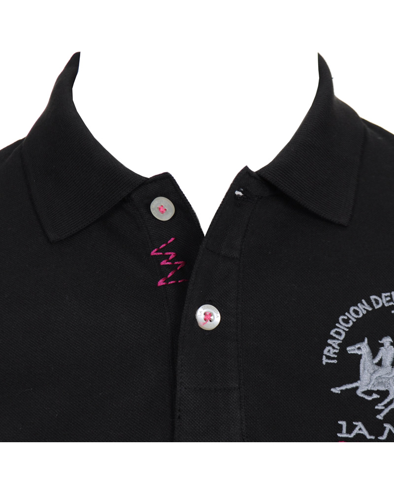 Herre | Polotrøjer | La Martina | Replica Piquet Stretch Black