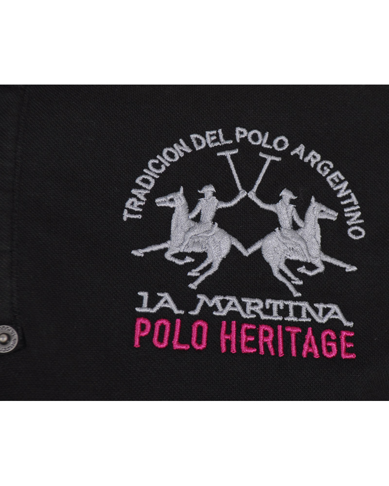 Herre | Polotrøjer | La Martina | Replica Piquet Stretch Black