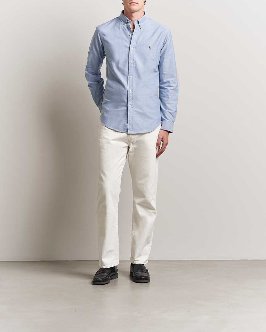 Herre | Skjorter | Polo Ralph Lauren | Slim Fit Shirt Oxford Blue