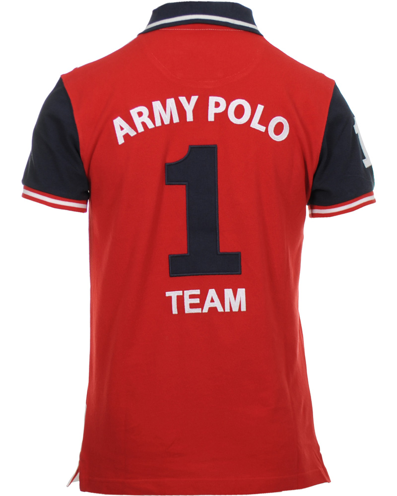 Herre | Polotrøjer | Hackett | Army Polo Team Diamond Piké White/Red