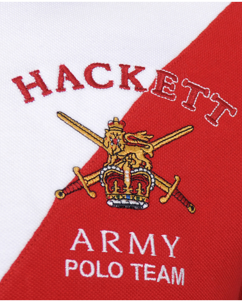 Herre | Polotrøjer | Hackett | Army Polo Team Diamond Piké White/Red