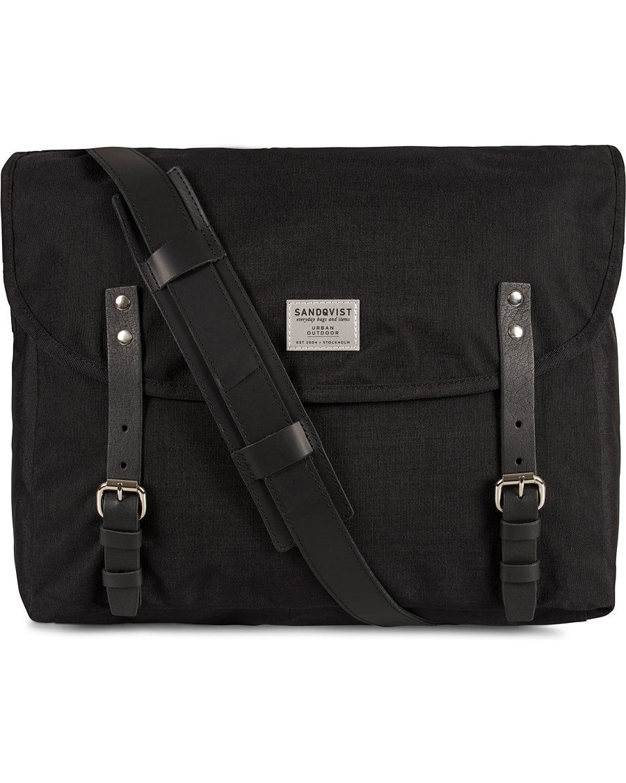 Herre | Sandqvist Erik Messenger Bag Cordura Black | Sandqvist | Erik Messenger Bag Cordura Black