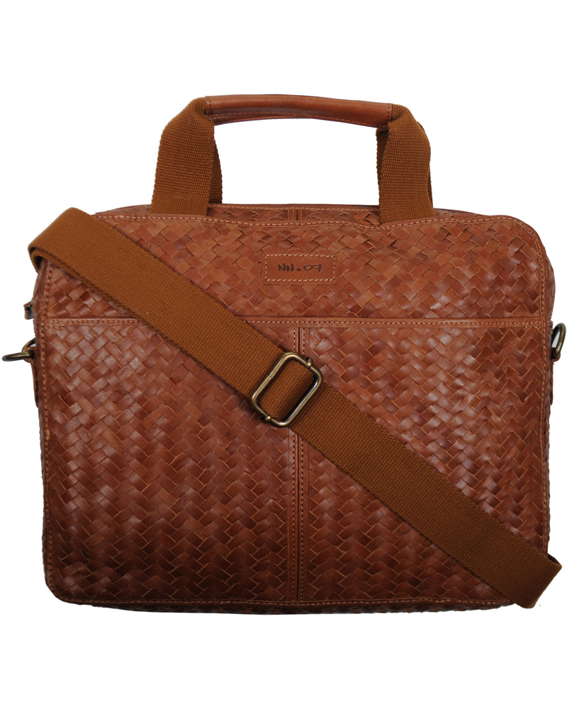 Herre | NN07 Pachino Computer Bag Leather Brown | NN07 | Pachino Computer Bag Leather Brown