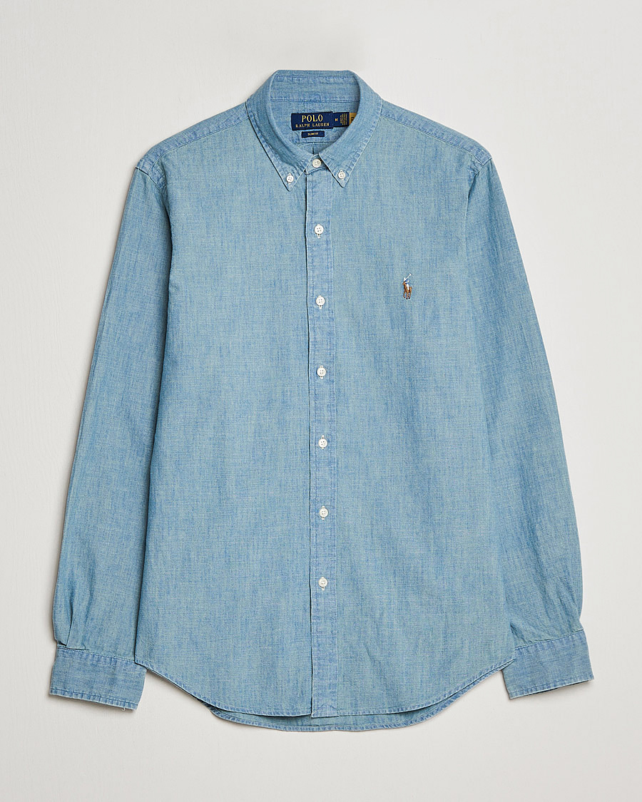 Herre | Skjorter | Polo Ralph Lauren | Slim Fit Chambray Shirt Washed