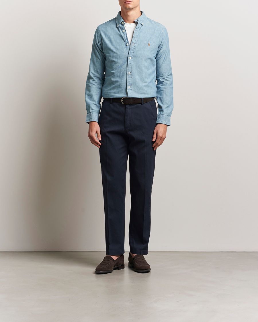Herre | Skjorter | Polo Ralph Lauren | Slim Fit Chambray Shirt Washed