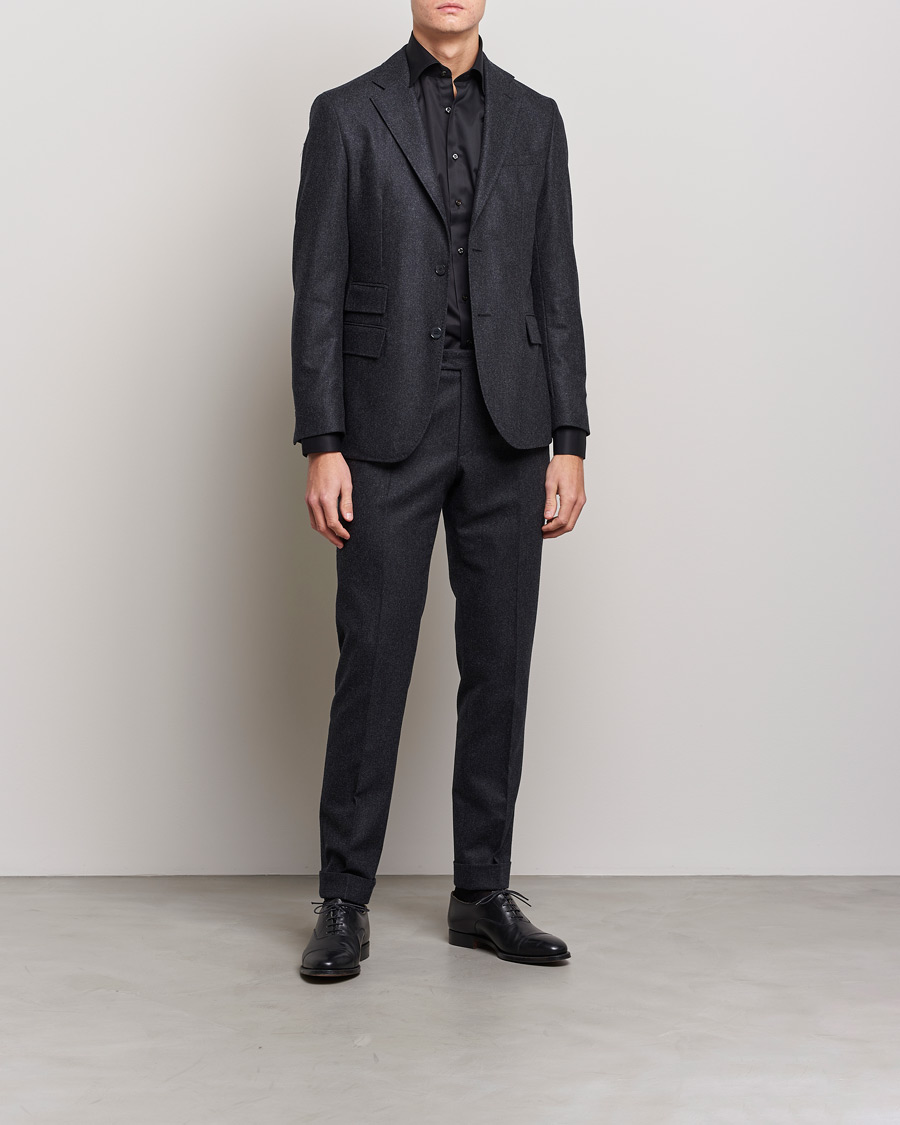 Herr | Businesskjortor | Stenströms | Fitted Body Shirt Black