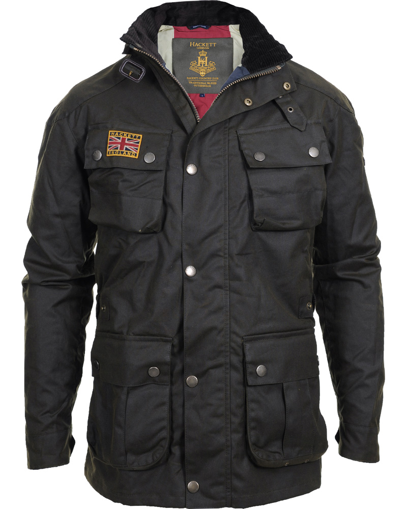 Herre | Jakker | Hackett | Wax Rally Olive
