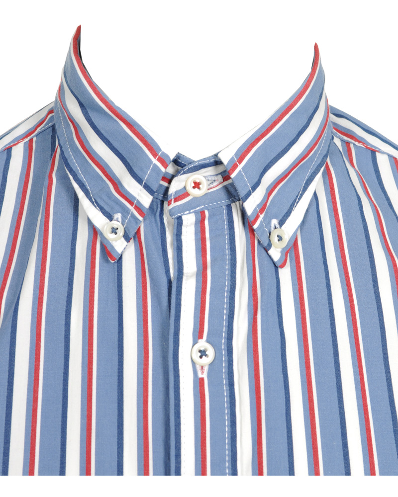Herre | Skjorter | Tommy Hilfiger | Kos Stripe Shirt Vintage Fit Blue
