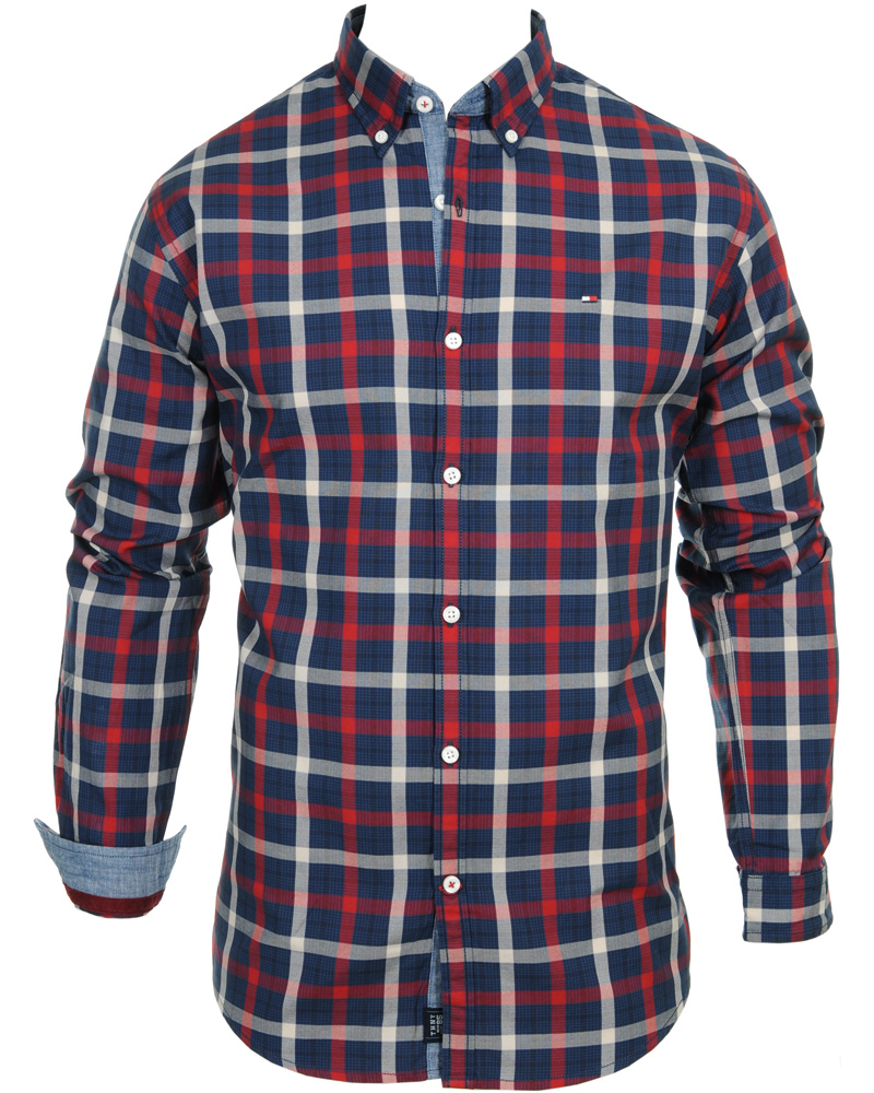 Herre | Skjorter | Tommy Hilfiger | Saint Check Shirt Vintage Fit Blue