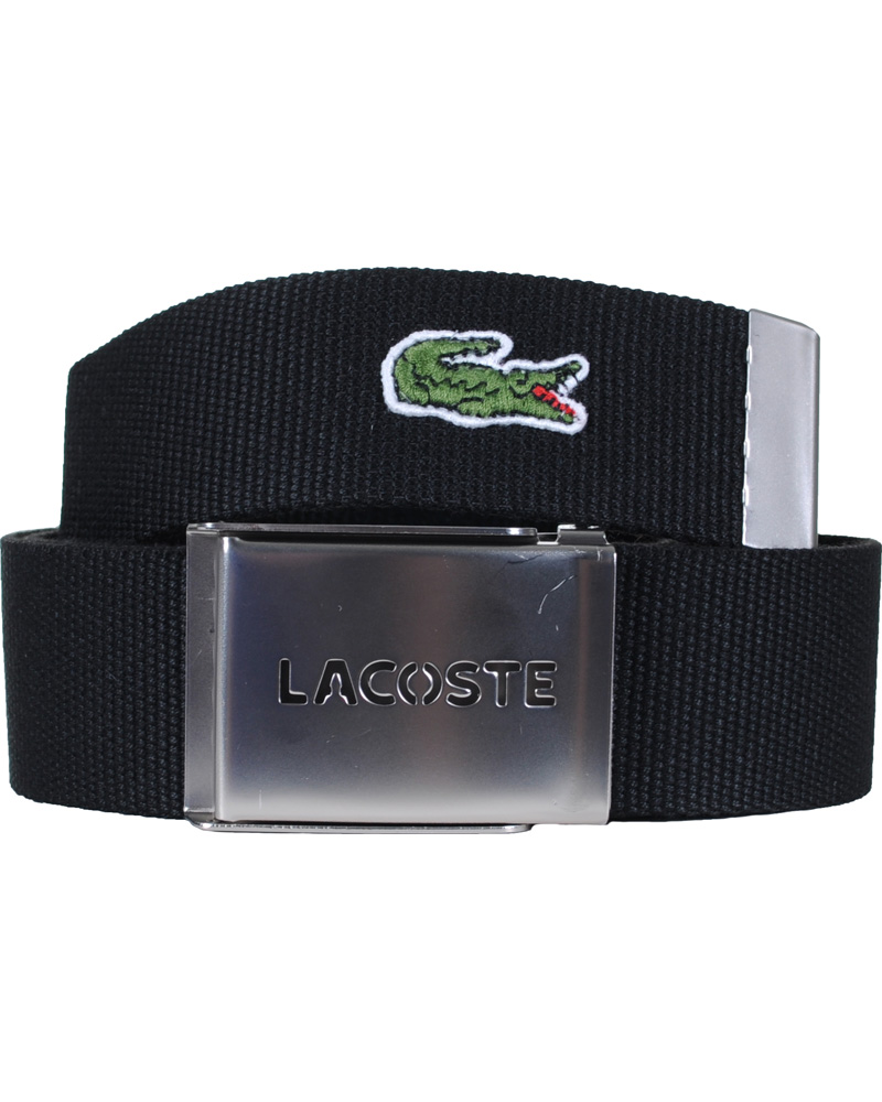 Herre | Lacoste Textile Belt Black | Lacoste | Textile Belt Black