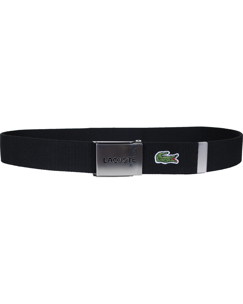Herre | Lacoste Textile Belt Black | Lacoste | Textile Belt Black