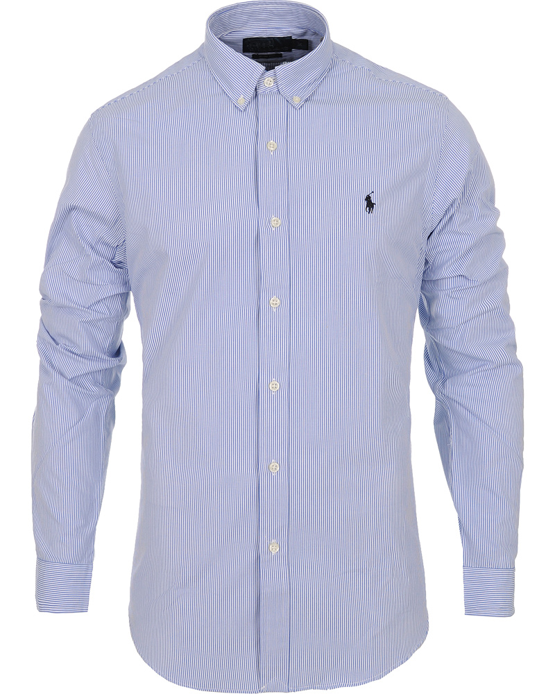 Herre | Skjorter | Polo Ralph Lauren | Slim Fit Shirt Small Stripe Blue