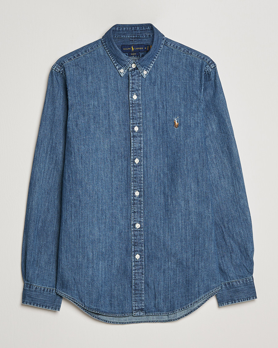 Herre | Skjorter | Polo Ralph Lauren | Slim Fit Shirt Denim Dark Wash
